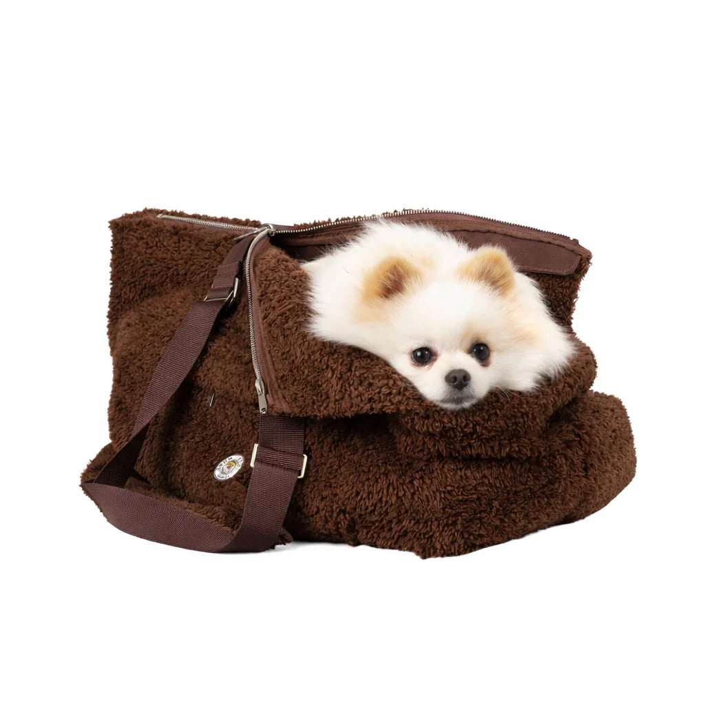 Teddy Bär Hundetragetasche in Braun von SohoPoms