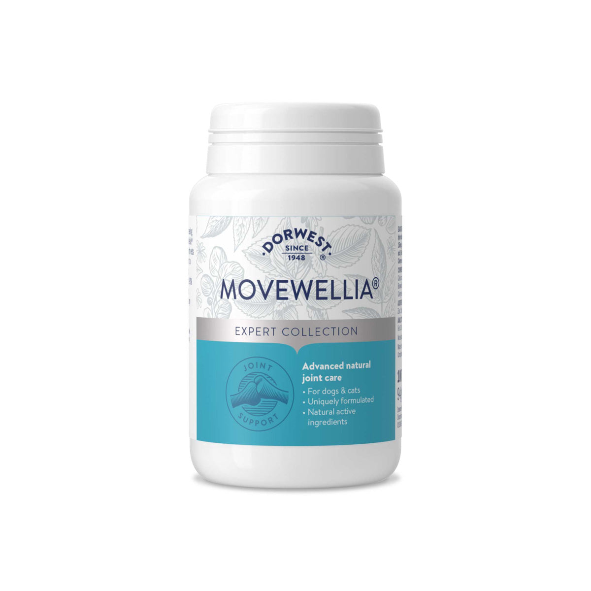 Dorwest MoveWellia Tabletten für Hunde zur Unterstützung bei Gelenkproblemen, Steifheit und zur Förderung der Bewegungsfreude.