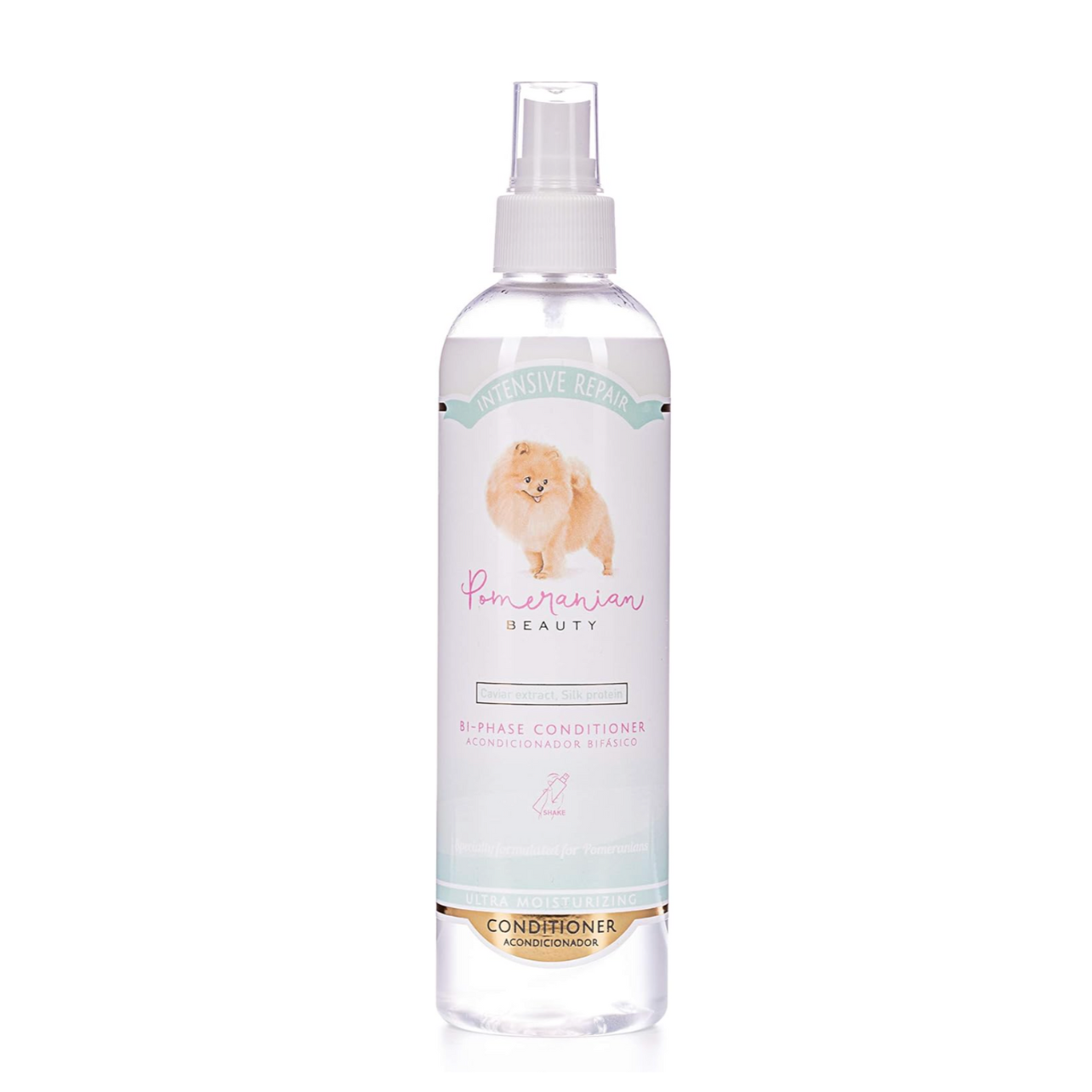 Pomeranian Fell Reparatur bei trockenem Unterfell: Pom Beauty Conditioner Spray zur Regeneration der Haut und Förderung von Fellwachstum bei Zwergspitzen – 250ml