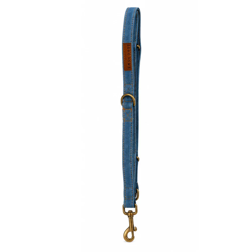 The Frith Denim Hundeleine "Vintage Wash" von SohoPoms