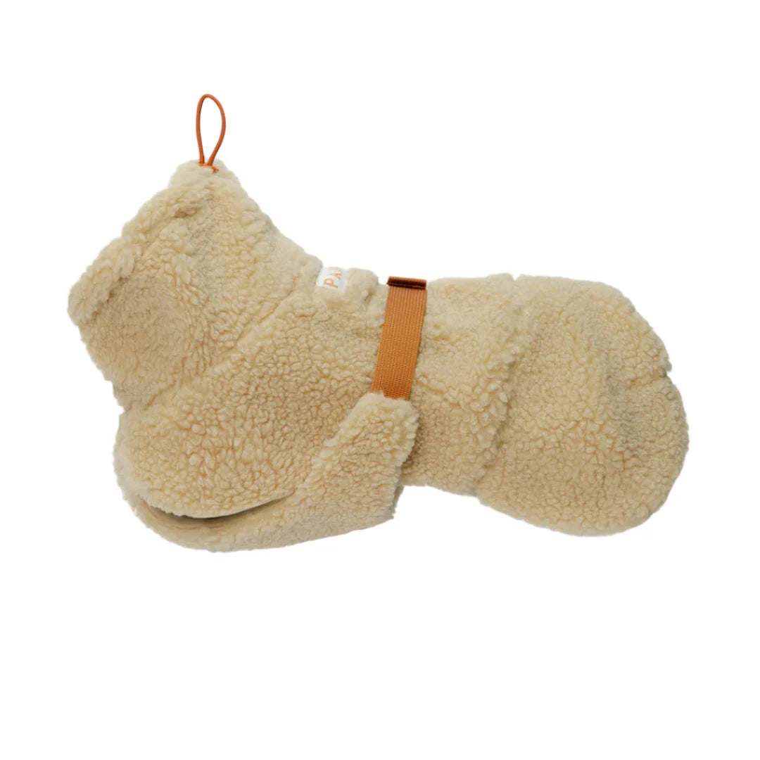 Gefütterte Hundejacke "Sherpa" in Beige von Paikka
