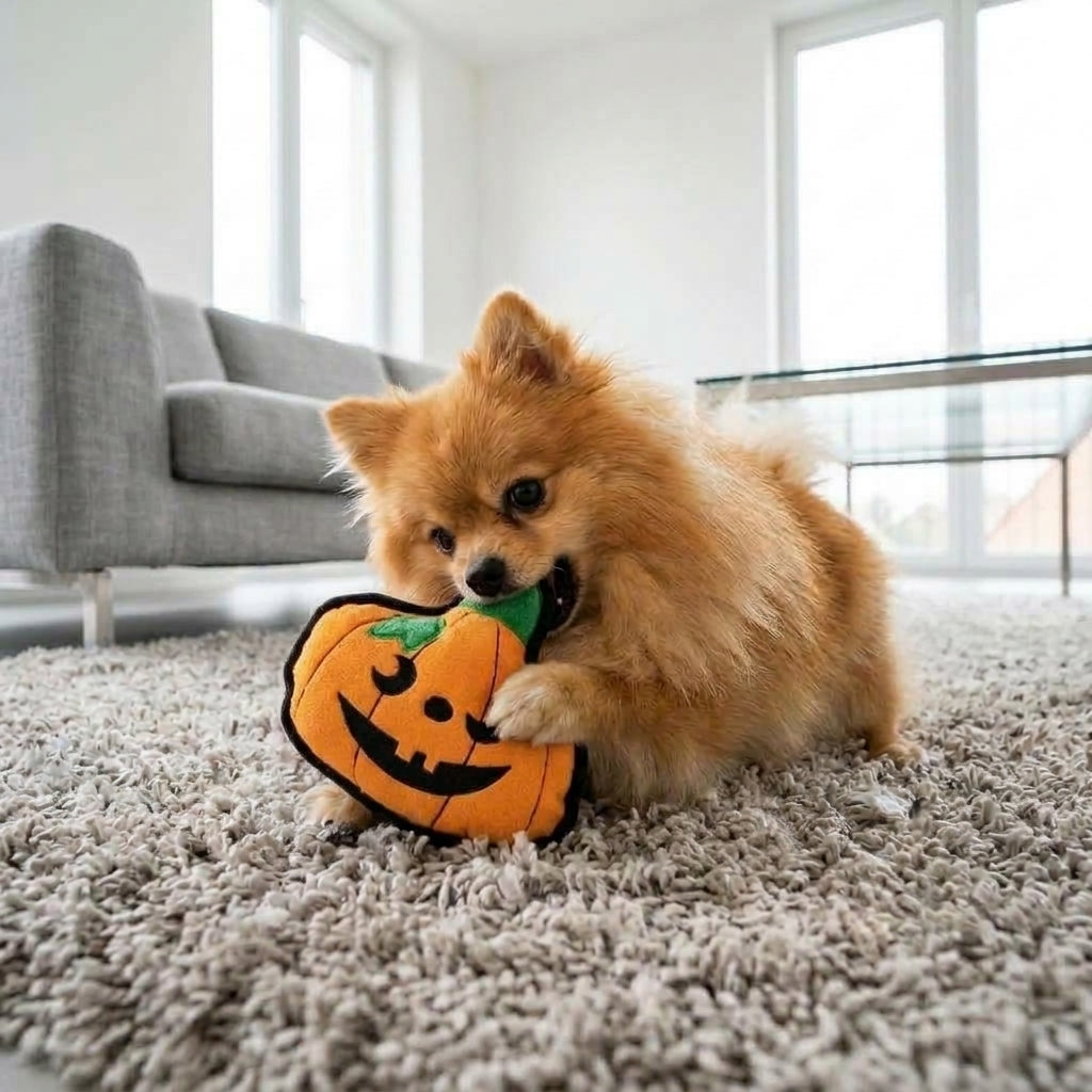 Halloween Kürbis-Hundespielzeug aus Plüsch von Gloria