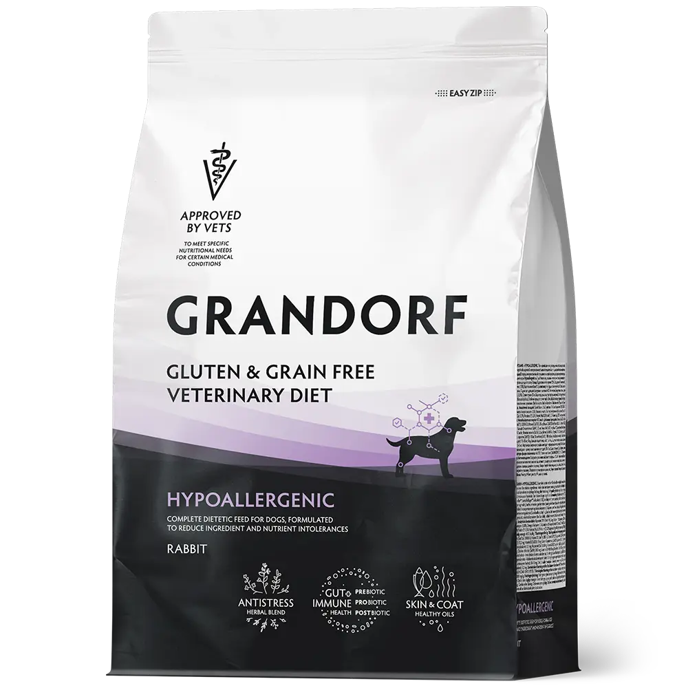 Diät-Trockenfutter bei Unverträglichkeiten "Vet Hypoallergenic" vom Grandorf
