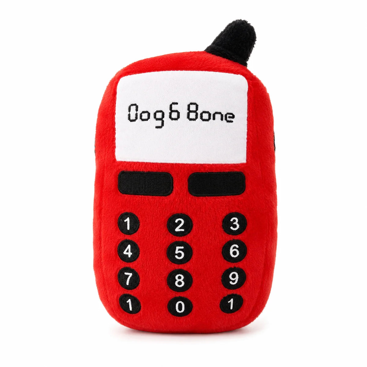 Retro-Telefon Plüsch-Hundespielzeug mit Quietscher von Pom d'Azur
