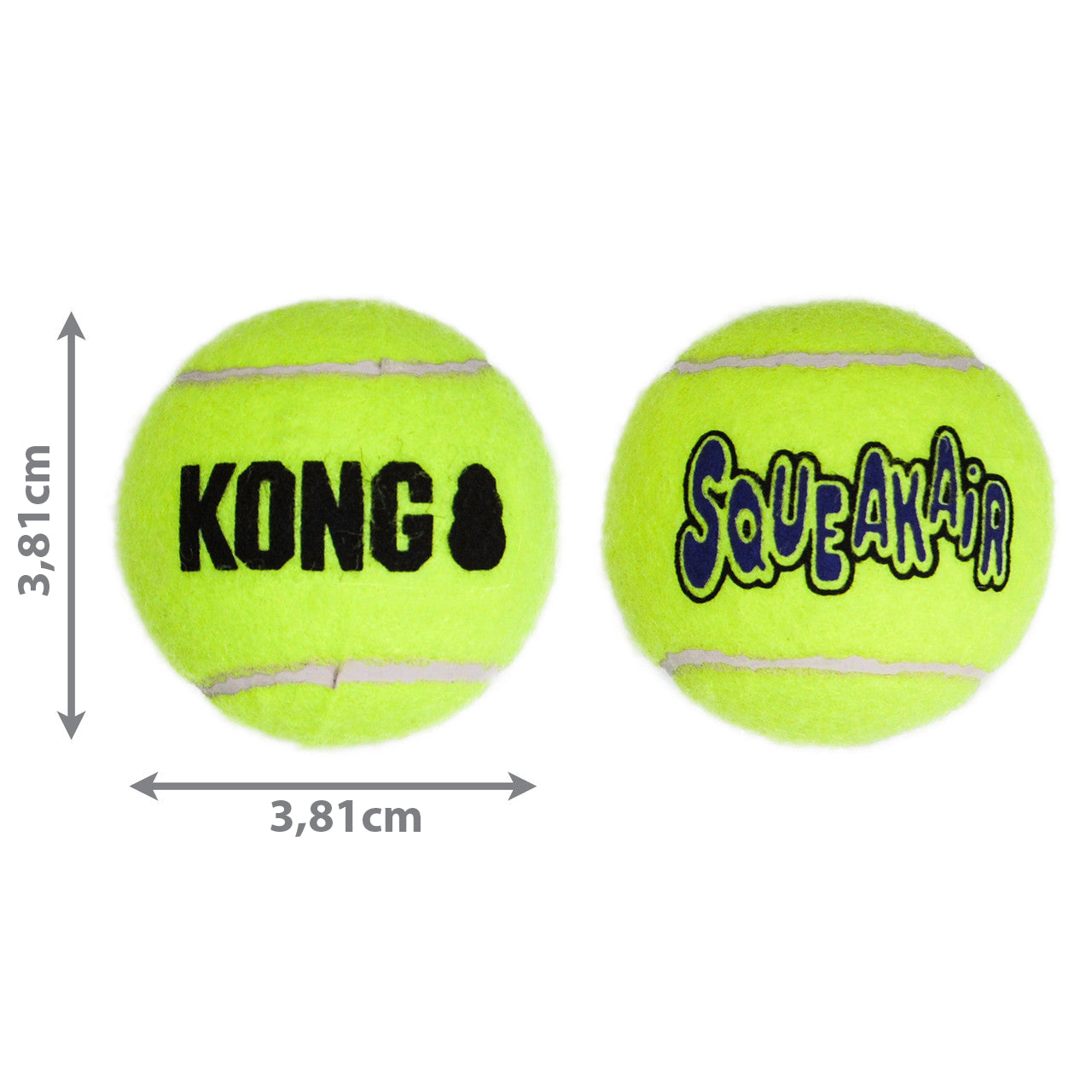 KONG SqueakAir Hundebälle in XS – Zähnefreundlich mit Quietscher (3er-Pack)