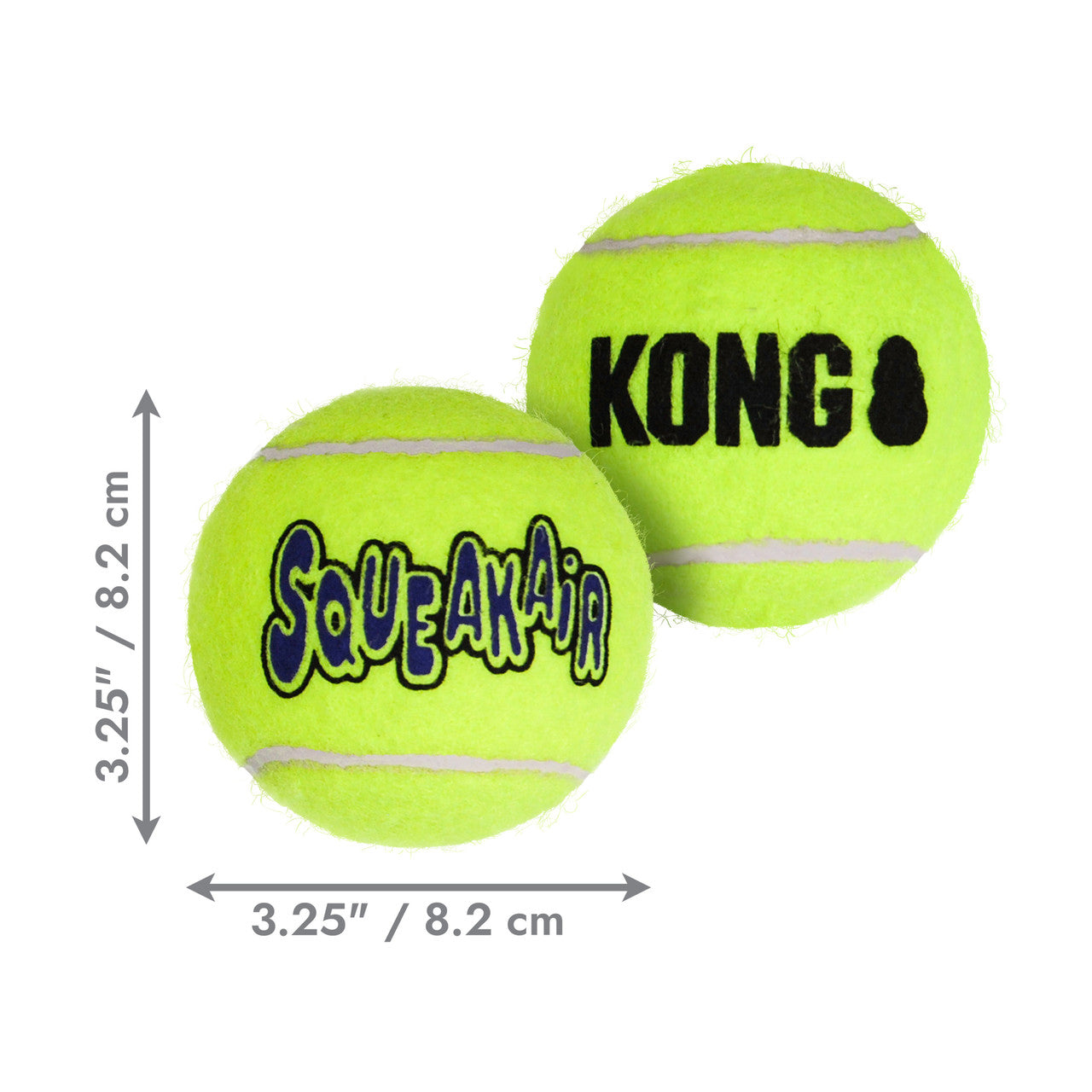 KONG SqueakAir Hundebälle in L – Zähnefreundlich mit Quietscher (2er-Pack)