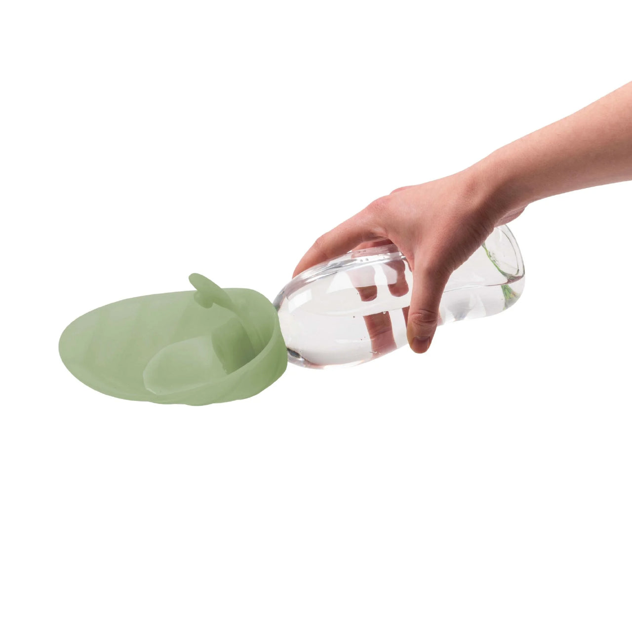2-in-1 Hundetrinkflasche "Leaf" in Rosa von United Pets