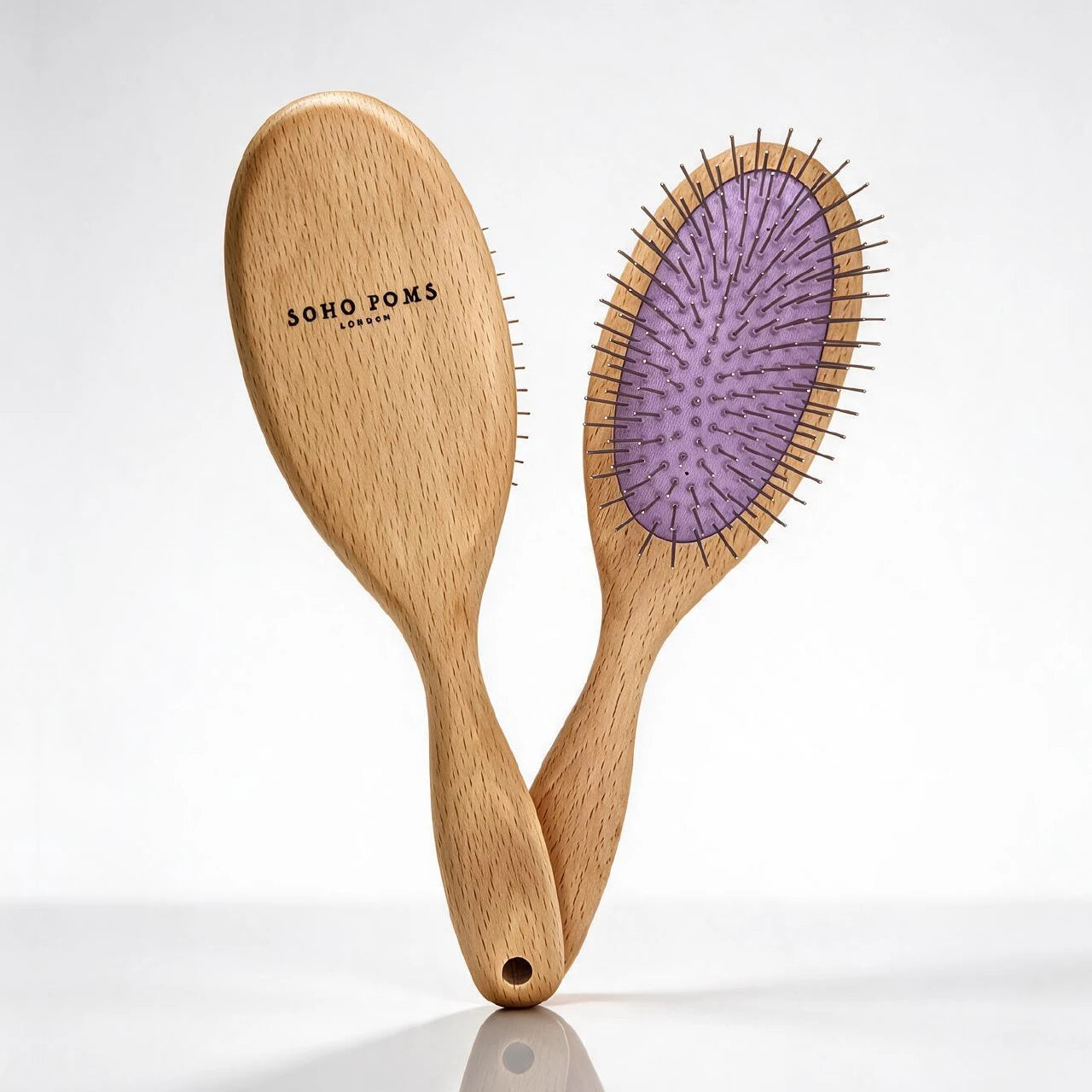 Professionelle Holz-Pflegebürste für Pomeranian Zwergspitz von Soho Poms