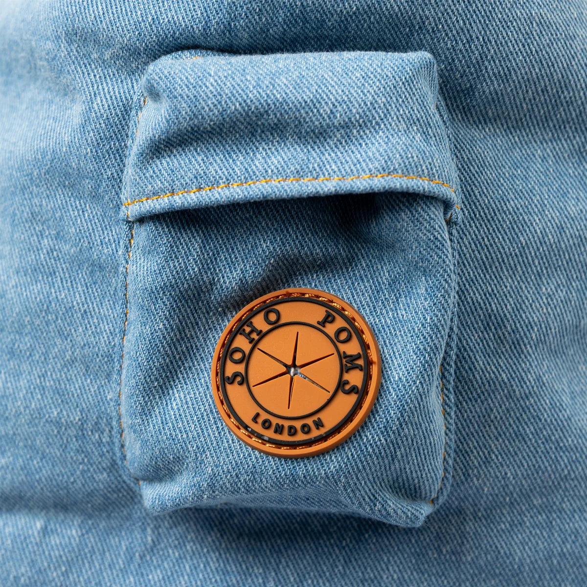 Hundetragetasche für kleine Hunde - The Frith Denim "Vintage Wash" von SohoPoms