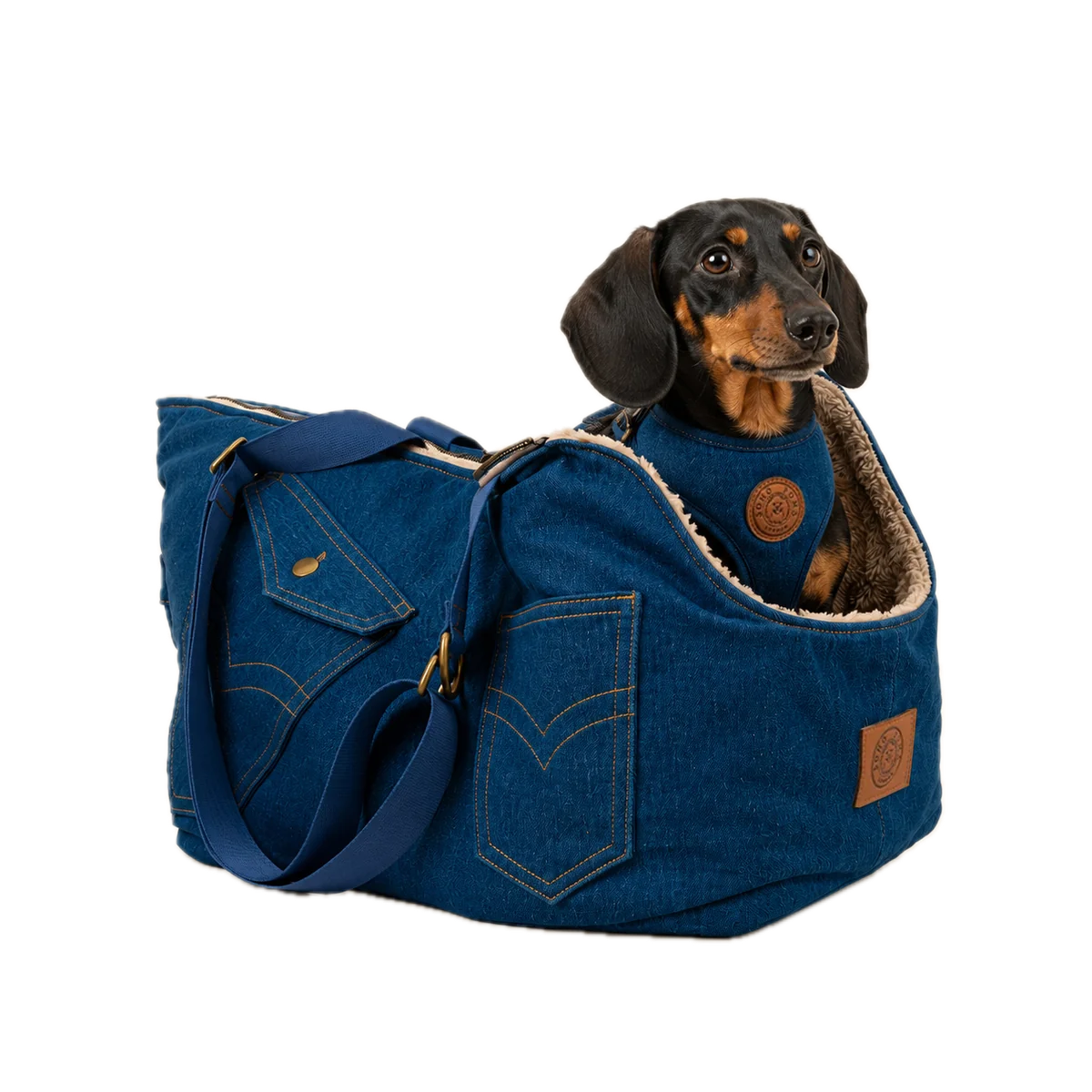 Hundetragetasche für kleine Hunde - The Frith Denim "Classic Rinse" von SohoPoms