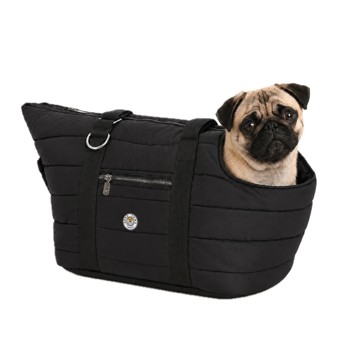 Hundetragetasche für kleine Hunde - The Wardour in Schwarz von SohoPoms