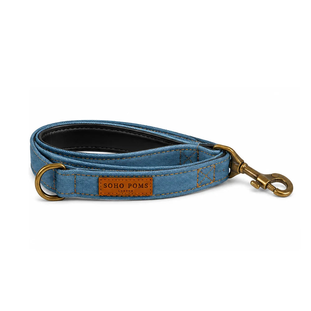The Frith Denim Hundeleine "Vintage Wash" von SohoPoms
