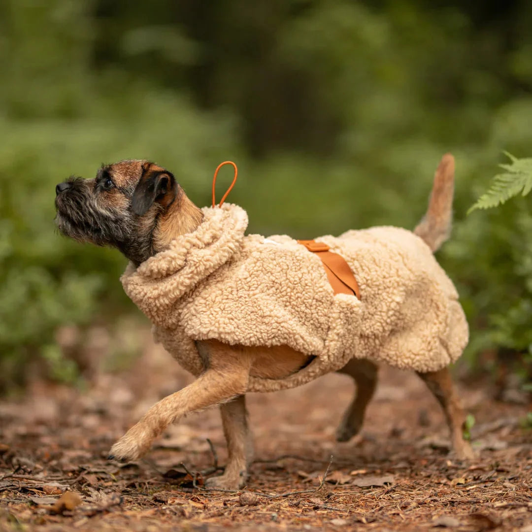 Gefütterte Hundejacke "Sherpa" in Beige von Paikka