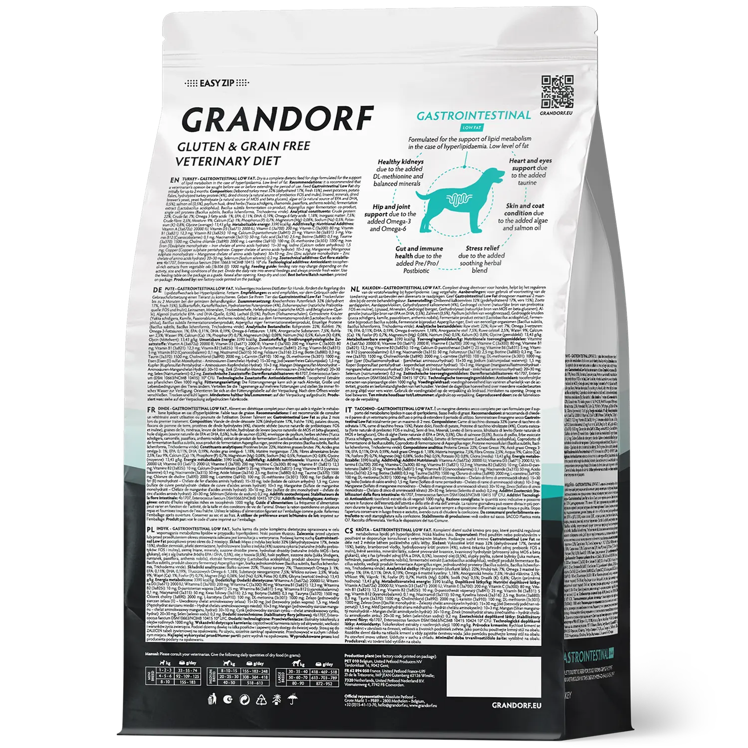 Fettarmes Diät-Trockenfutter bei Magen-Darm “Vet Gastrointestinal Low Fat“ von Grandorf