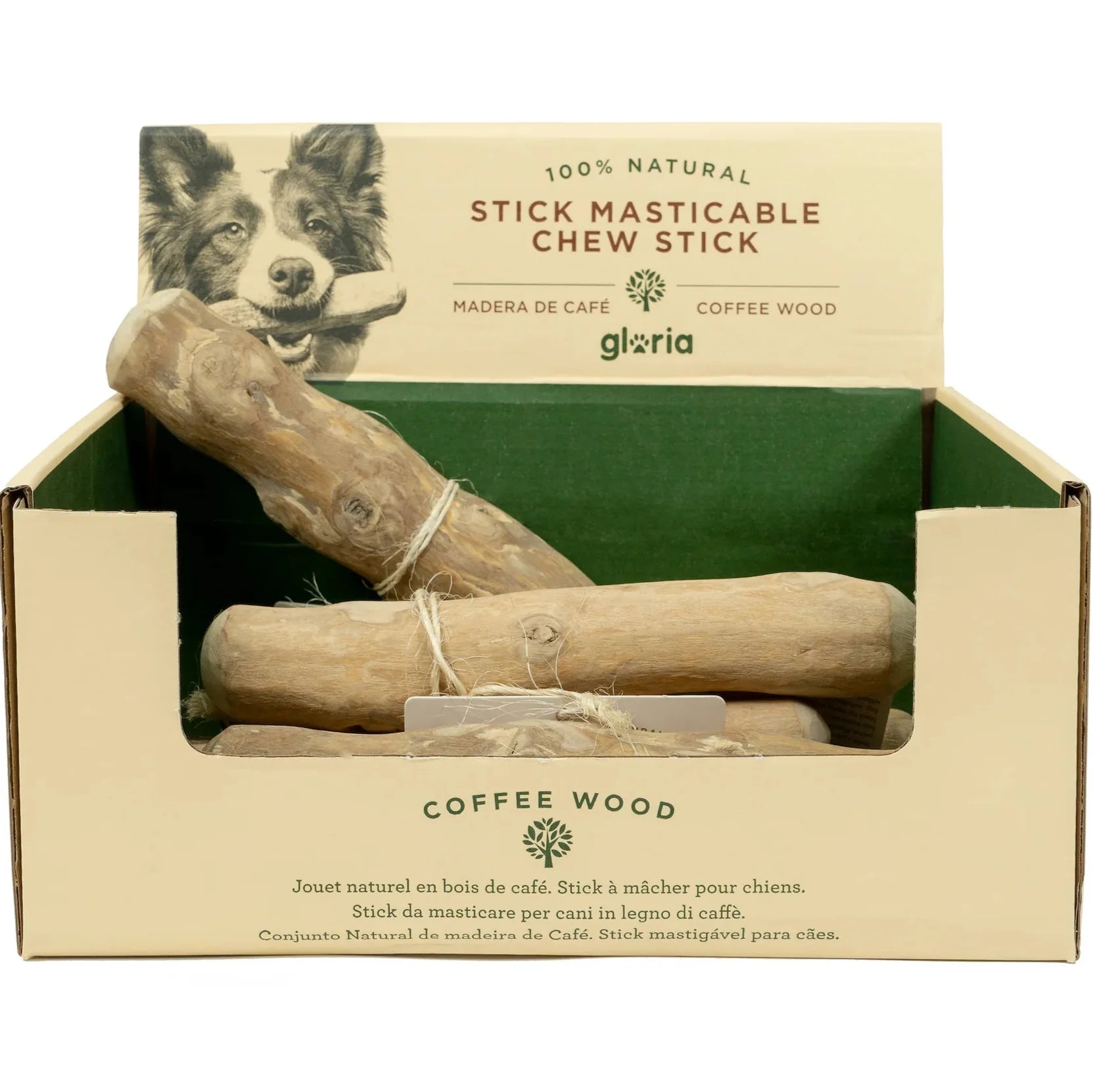 Kaffeeholz Kaustab - Natürliches Kauspielzeug für Hunde von Gloria (XS)