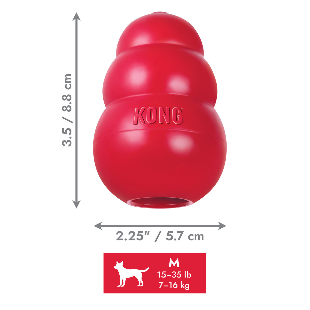 KONG Classic - Befüllbares Kauspielzeug für Hunde