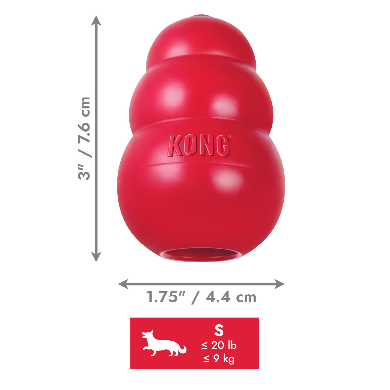 KONG Classic - Befüllbares Kauspielzeug für Hunde