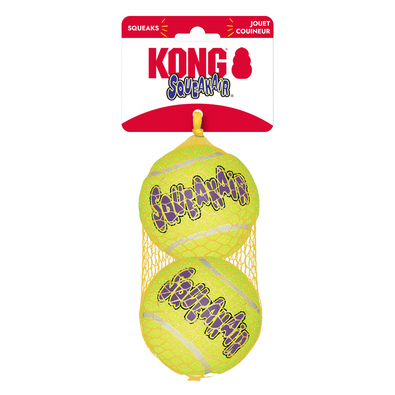 KONG SqueakAir Hundebälle in L – Zähnefreundlich mit Quietscher (2er-Pack)