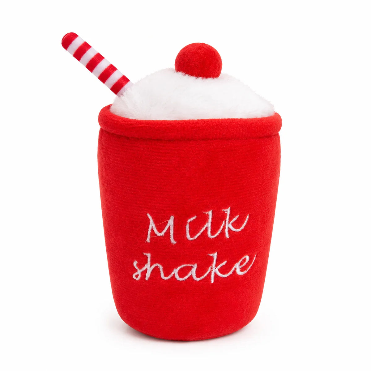 Milchshake Plüsch-Hundespielzeug mit Squeaker von Pom d'Azur