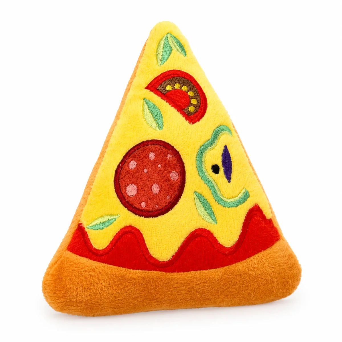 Pizza Plüsch-Hundespielzeug mit Squeaker von Pom d'Azur