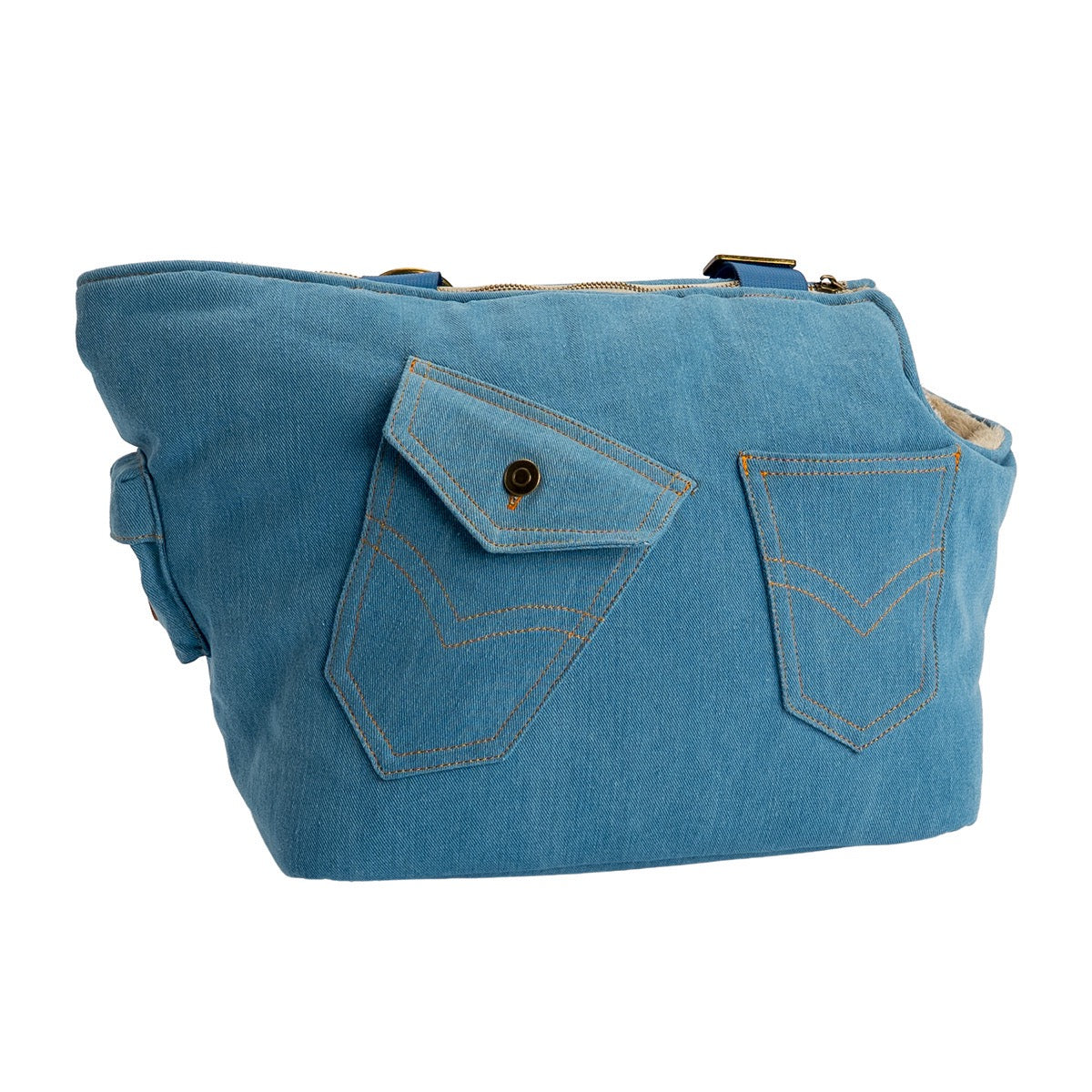 Hundetragetasche für kleine Hunde - The Frith Denim "Vintage Wash" von SohoPoms