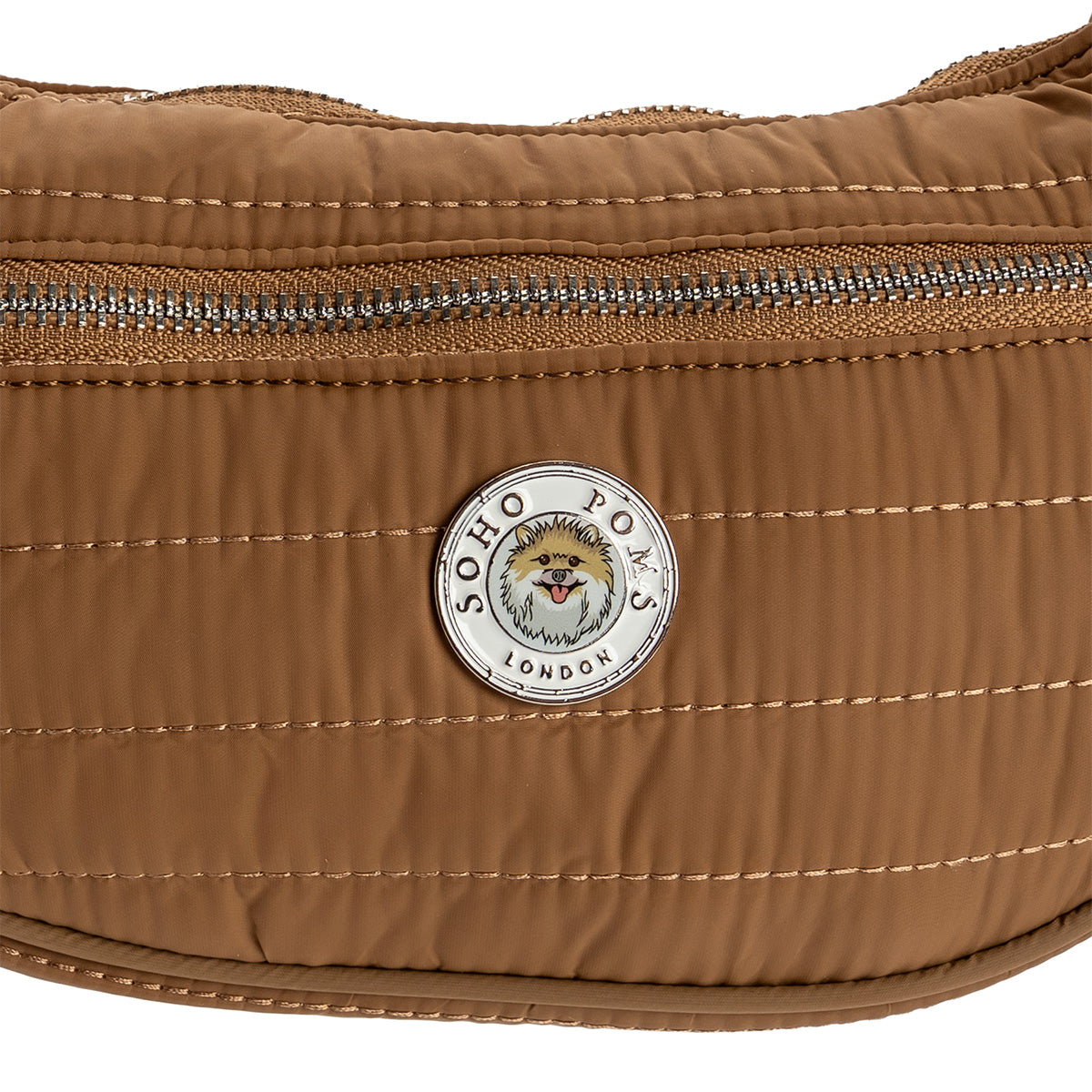 The Wardour Dog Crossbody Gassitasche "Braun" von SohoPoms